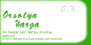 orsolya warga business card